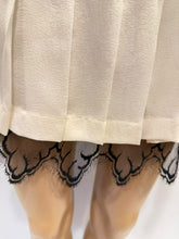 Load image into Gallery viewer, Chanel 2003 Fall 03A Snap Collection White Black Silk Mini Skirt FR 38 US 4