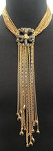 Load image into Gallery viewer, Rare Chanel 11P Runway CC Gripoix Gold Metal Extra Long Chains Necklace