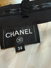 Load image into Gallery viewer, Chanel 20P Campaign Ad Tweed Pink Black White Eyelet Dress FR 38