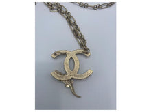 Load image into Gallery viewer, Rare Chanel 09C Light Gold Crystal Alligator Belt Necklace