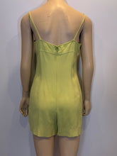 Load image into Gallery viewer, 97P, 1997 Spring Vintage Chanel Boutique Lime Green Jumpsuit Shorts Romper FR 38 US 6/8