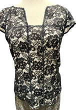Load image into Gallery viewer, Chanel 14C Runway Black Lace Shorts &amp; Blouse Set FR 42 US 6/8