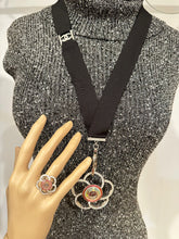 Load image into Gallery viewer, Chanel 17S 2017 Spring Summer Camellia Flower Crystals Ring Size 6 3/4