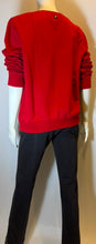 Load image into Gallery viewer, Chanel 17B Red Navy Blue Gabrielle Logo Pullover Sweater FR 46 US 10/12
