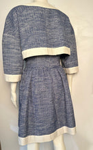 Load image into Gallery viewer, Chanel 13P Runway Blue White Dress Matching Bolero Jacket FR 40/42 US 4/6