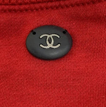 Load image into Gallery viewer, Chanel 17B Red Navy Blue Gabrielle Logo Pullover Sweater FR 46 US 10/12