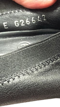 Load image into Gallery viewer, Chanel Black Leather Elastic Cap-Toe CC Scrunch Ballet Ballerina Flats EU 36.5 US 6.5