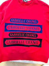 Load image into Gallery viewer, Chanel 17B Red Navy Blue Gabrielle Logo Pullover Sweater FR 46 US 10/12