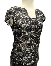 Load image into Gallery viewer, Chanel 14C Runway Black Lace Shorts &amp; Blouse Set FR 42 US 6/8