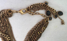 Load image into Gallery viewer, Rare Chanel 11P Runway CC Gripoix Gold Metal Extra Long Chains Necklace