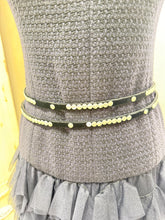 Load image into Gallery viewer, Chanel 03P, 2003 Spring extra long black buttons wrap around belt sz 80/32