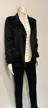 Load image into Gallery viewer, Versatile Casual Chanel 02P Black Satin Jacket FR 38