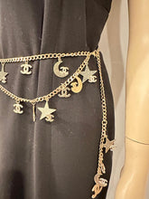 Load image into Gallery viewer, Rare Chanel 08P 2008 Spring Runway Stars Moon Gold Crystals Belt/Necklace