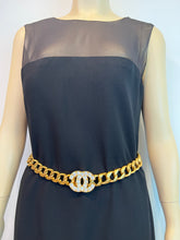 Load image into Gallery viewer, RARE Collectable 95P 1995 Spring Chanel vintage belt gold chain crystal CC
