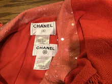 Load image into Gallery viewer, Chanel 08C Resort Cruise Coral Fringe Dress Jacket Tweed Sequin Set FR 42 US 8/10