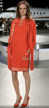Load image into Gallery viewer, Chanel 08C Resort Cruise Coral Fringe Dress Jacket Tweed Sequin Set FR 42 US 8/10