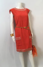 Load image into Gallery viewer, Chanel 08C Resort Cruise Coral Fringe Dress Jacket Tweed Sequin Set FR 42 US 8/10