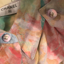 Load image into Gallery viewer, Chanel 2011 Resort Cruise Cotton pastel sheer ladies&#39; blouse/ Men’s shirt FR 44 US 12/14