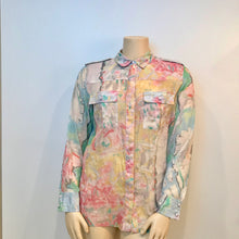 Load image into Gallery viewer, Chanel 2011 Resort Cruise Cotton pastel sheer ladies&#39; blouse/ Men’s shirt FR 44 US 12/14