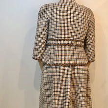 Load image into Gallery viewer, Chanel 08P, 2008 Spring 2 piece plaid tweed skirt suit jacket set size 10/12