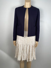 Load image into Gallery viewer, Rare Chanel 04C, 2004 Cruise Resort Ecru Tweed Fringe Skirt FR 38