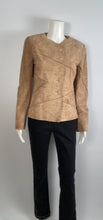 Load image into Gallery viewer, Vintage 00C, 2000 Cruise Chanel Identification Leather/Suede Rawhide Tan Jacket FR 36 US 4