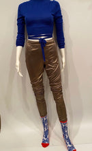 Load image into Gallery viewer, Chanel 12A, 2012 Paris Bombay Fall Stretchy Gold Metallic Pants Leggings FR 38 US 4/6