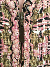 Load image into Gallery viewer, Chanel Vintage 03P, 2003 Spring Pink Brown Tweed Cotton jacket blazer skirt suit set FR 38 US 4