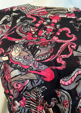 Load image into Gallery viewer, Chanel 10A 2010 Pre-Fall Paris Shanghai Black/Pink Samurai Silk Blouse FR 42 US 8/10