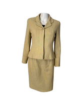 Load image into Gallery viewer, Chanel Boutique Cotton Boucle Yellow Green Skirt Blazer Jacket Suit Set US 4/6