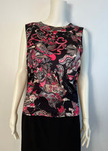 Load image into Gallery viewer, Chanel 10A 2010 Pre-Fall Paris Shanghai Black/Pink Samurai Silk Blouse FR 42 US 8/10
