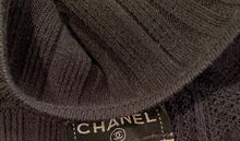 Load image into Gallery viewer, Chanel 05A Black Long Sleeve Ribbed CC Logo Sweater Dress FR 38 US 4/6