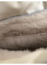 Load image into Gallery viewer, Chanel 2018 18A Winter White Nylon Down Shearling Lined Snow Winter Boots EU 38