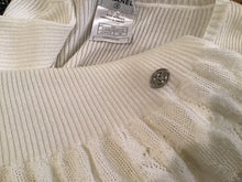 Load image into Gallery viewer, Chanel 06P 2006 Spring white ribbed Lace T-shirt Tee Top FR 46 US 10-12