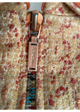 Load image into Gallery viewer, Chanel 01P 2001 Spring Vintage Skirt Suit w Leather Collar FR 42 US 8/10