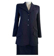 Load image into Gallery viewer, Vintage Chanel Navy Blue Long Blazer Jacket US 4/6/8
