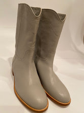 Load image into Gallery viewer, NIB New in Box Chanel 13C light grey cowboy riding boots EU 39.5