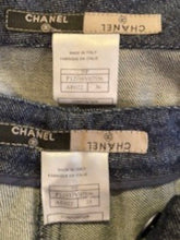 Load image into Gallery viewer, Vintage Chanel 99P, 1999 Spring denim blue pant suit set FR 36/38