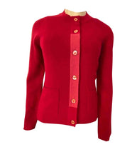 Load image into Gallery viewer, Vintage Chanel 98A, 1998 Fall Maroon Brick Red Cashmere Cardigan Sweater FR 38 US 4/6