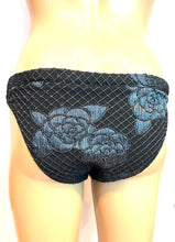 Load image into Gallery viewer, Chanel 17C 2017 Paris-Cuba Blue Metallic and Black Bikini SwimSuit FR 38 US 4/6