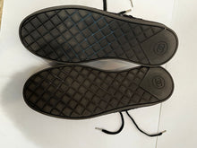 Load image into Gallery viewer, Chanel 17P 2017 Spring Black sequined Lace Up Tennis type  Shoes with contemporary thick soles and  pearl trim. EU 39.5 US 9/9.5