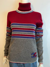 Load image into Gallery viewer, Chanel 09A 2009 Fall Long Sleeve Soft Cashmere Stripes Turtleneck Sweater FR 44 US 8/10