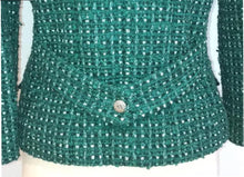 Load image into Gallery viewer, Chanel 06C Cruise Resort Green Tweed wool knit Jacket Blazer FR 38 US 6