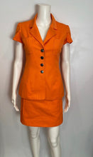 Load image into Gallery viewer, 1990’s Chanel Boutique Vintage Orange Mini Skirt Suit Set US 2/4