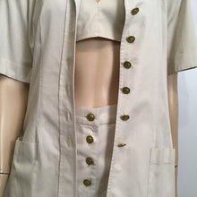 Load image into Gallery viewer, 1980 Vintage Chanel Khaki Safari Shorts Cropped Bra Top Jacket Cotton Extremely Rare 3 Piece Set US 4/6