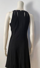 Load image into Gallery viewer, Chanel Black 11A, 2011 Fall halter pleated keyhole Dress Wool Satin US 6
