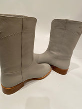 Load image into Gallery viewer, NIB New in Box Chanel 13C light grey cowboy riding boots EU 39.5