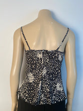 Load image into Gallery viewer, Vintage Chanel 02A, 2002 Fall Silk with Pearl trim CC logo Camisole Blouse Top FR 40