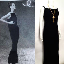 Load image into Gallery viewer, Chanel Vintage 04A, 2004 Fall long black maxi sleeveless wool gown dress FR 40 US 4