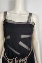 Load image into Gallery viewer, Vintage Chanel Boutique 98P, 1998 Spring Black Dress with Sheer Rectangles FR 34-38 US 2/4/6